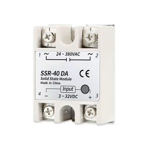 SSR-40DA รีเลย์โซลิดสเตตแบบเฟสเดียว ควบคุมด้วยไฟกระแสตรง พร้อมดีไซน์แบบปิดผนึกและขั้วต่อแบบสกรูสำหรับใช้งานในอุตสาหกรรม - Product Image 1