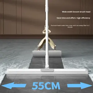 Ampio mocio in ciniglia a mani libere con manico da scrivania raschietto per pavimenti ecosostenibile per uso domestico bagni bagni - Product Image 4