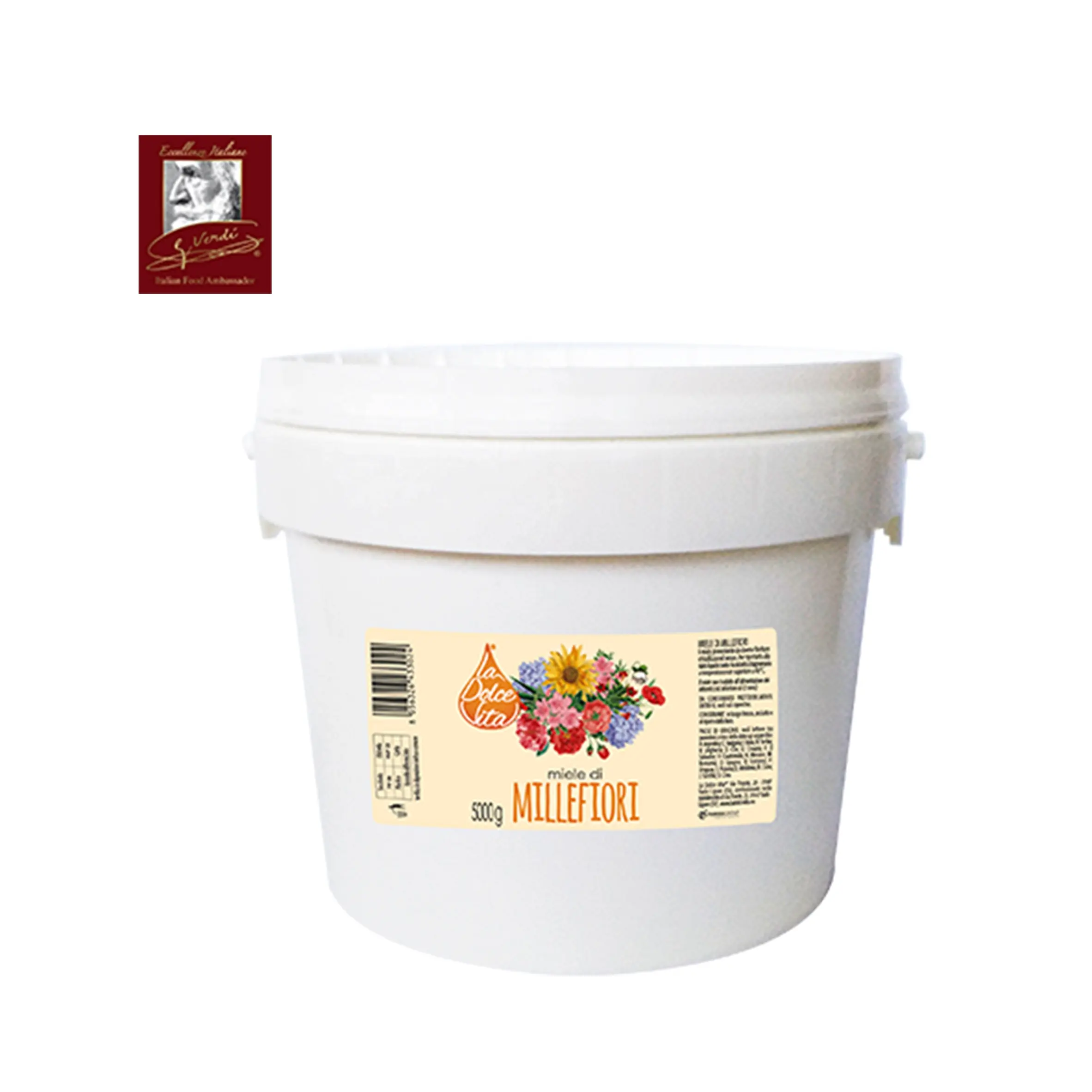 Natürlicher Wildblumenhonig 5 kg für Horeca La Dolce Vita MADE IN ITALY Premiumqualität GVERDI Auswahl Honig