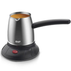 Juego de cafetera turca clásica tradicional de estilo europeo, hervidor eléctrico de acero inoxidable con mango de plástico duradero - Product Image 2