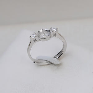 S925 Silver Open Female Finger Ring Adjustable 8-9 Pearl DIY <b>Jewelry</b> with Empty <b>Tray</b> <b>Jewelry</b> Findings & Components 156 - Product Image 1