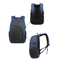 Sac à Dos Unisexe pour Ordinateur Portable 15,6 Pouces avec Port USB, Matériau Oxford Imperméable et Fermeture Éclair, Idéal pour Étudiants, Hommes et Femmes