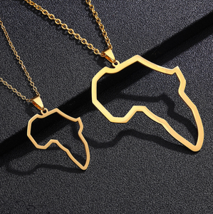 Delle Donne di modo Africano Mappa Della <span class=keywords><strong>Collana</strong></span> Reale 18k Placcato Oro Africa Mappa Gioielli In Acciaio Inox Custom Design Mappa Del Mondo Della <span class=keywords><strong>Collana</strong></span> - Product Image 2