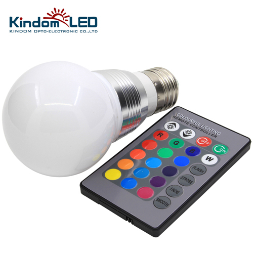 E27 B22 LED RGB RGBW Remote Controlled Spot Light 3W IP44 Rated Aluminum Alloy 3-Year Warranty with CE