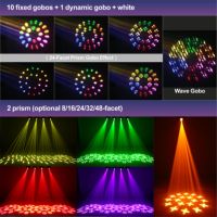Luz Móvil de Cabeza de Haz de 380W 17R Directo de Fábrica, DMX512, 14 Colores, 11 Gobos, Prismas, Estroboscópica, IP20, para DJ, Discotecas, Escenarios