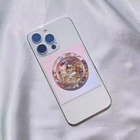 Support de téléphone magnétique en coquille d'ormeau Poubaix pour iPhone 15/14, support de bague universel réglable et portable