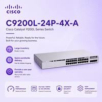 C9200L-24P-4X-A untuk Catalyst 9200 Series 24-Port PoE+ 4x10G Uplink Network Switch dengan SNMP dan QoS