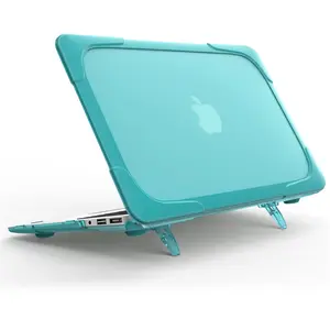 إكسسوارات الكمبيوتر المحمول 2024 غطاء واقي لجهاز Apple Macbook Air 11 مع حامل للدفع بالقدم