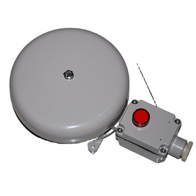 YLX200 Marine Electric Bell With Red Warning Light IP56 95dB Large Ship Audible Visual Alarm