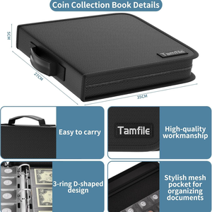 อัลบั้มใส่เหรียญกันไฟ  ขนาด 20/25/27/30/38 มม.  อุปกรณ์สำหรับเก็บสะสมเหรียญและธนบัตร  แฟ้มกันไฟ - Product Image 5