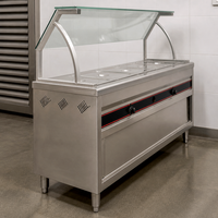 Chauffe-Plats Bain-Marie à Gaz Autoportant en Acier Inoxydable de Haute Qualité pour Restaurant Professionnel