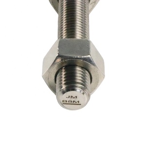 Vis à tête hexagonale en acier allié WISINE avec écrou et rondelle, filetage M10, classe 6, pour applications aérospatiales à haute température, finition brute - Product Image 4