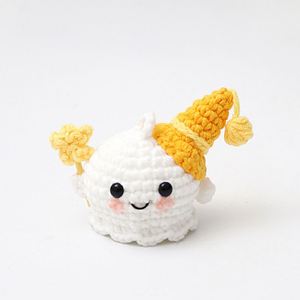 Pendentifs et porte-clés fantômes mignons en tricot faits main de haute qualité, petites poupées tricotées pour Halloween, petit cadeau - Product Image 5