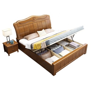 <span class=keywords><strong>Chinese</strong></span> Stijl Moderne Designer Foto 'S Queen En King Size Solid Houten Opslag Frame Ruimtebesparend <span class=keywords><strong>Bed</strong></span> Met Opslag - Product Image 6