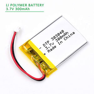 <span class=keywords><strong>3</strong></span>,7 v 300mah lithium polymer battery 303040 with CE MSDS - Product Image 3