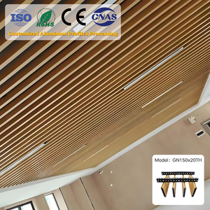Profils en aluminium <span class=keywords><strong>extrudé</strong></span> 6063 T5 étanches pour panneaux de <span class=keywords><strong>plafond</strong></span> modernes, décoration de hôtels, salles d'exposition et marchés - Product Image 1