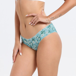 Culottes de bikini taille basse pour femmes 2024, sexy, en coton peigné, sans couture, écologiques, antibactériennes, avec tissage tricoté, approvisionnement ODM - Product Image 4