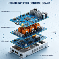 Placa de Control del Inversor Híbrido, PCB PCBA, Placa Principal del Controlador para Sistema de Almacenamiento de Energía con Inversor Híbrido Solar Fuera de la Red