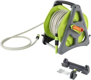 Carrete de <span class=keywords><strong>Manguera</strong></span> Portátil con Manivela, Tubo de Aluminio ABS PP de 1/2\", 45M, Soporte para Mangueras de <span class=keywords><strong>Agua</strong></span>, Carrito para Jardín - Product Image 3