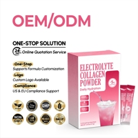Boisson Électrolytique OEM Instantanée Sans Sucre pour Sportifs, Suppléments Directs, Collagène, Électrolytes, Vitamines, Poudre Rose