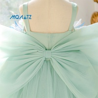 Robe de Fée en Tulle Vert Menthe pour Filles MQATZ, Robe de Princesse Style Fée de la Forêt avec Papillons 3D, Robe de Soirée pour Mariage et Anniversaire L6162