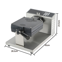 Gaufrier électrique commercial double carré antiadhésif rotatif pour snacks coréens avec plaques amovibles