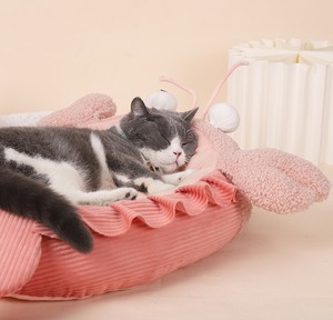 Novelty Lobster Shape Plush <b>Pet</b> <b>Bed</b> for Cats Dogs Winter Warm Cozy House Custom Logo OEM ODM Wholesale - Product Image 6