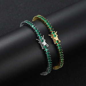 3Mm Three-claw Emerald Zircon Tennis <b>Bracelet</b>, <b>Copper</b> With Zircon Tanjing Fashion Lijing Necklace - Product Image 1