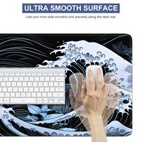Anime Japanese Sea Wave Large Style Tapis de souris de jeu étendu Kanagawa Base en caoutchouc antidérapante Tapis de souris XXL pour ordinateur de bureau