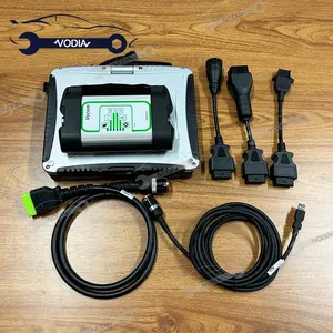 Neues 2.8 Vocom 88890300 für Volvo Vocom Diagnosewerkzeug Vocom OBD2 Adapter OBD Scanner 24 V Lkw Bagger Diagnostik+CF19 Laptop