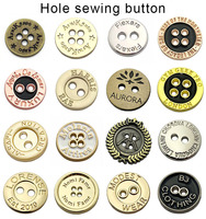 Bouton en métal pour robe, en alliage de zinc écologique, avec logo en relief or rose Consen, pour la décoration des vêtements