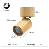 Nordic Log Color 3500K 12W LED Spot Light Aluminium Anti-éblouissement Angle réglable Intérieur Maison Salon Projecteur Monté en Surface