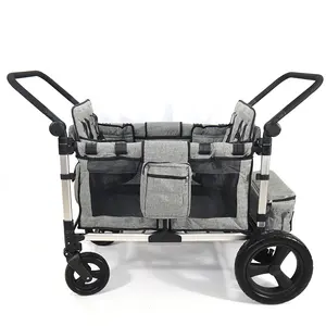 4 Seats Trolleys Carts Foldable Kids Stroller Wagon Bicycle/portable Folding Cheap Baby Wagon Stroller For Sale