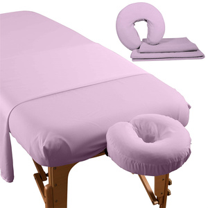 Ensemble de draps plats pour <span class=keywords><strong>table</strong></span> de massage en flanelle de <span class=keywords><strong>coton</strong></span>, prix d'usine personnalisé, vente en gros - Product Image 1