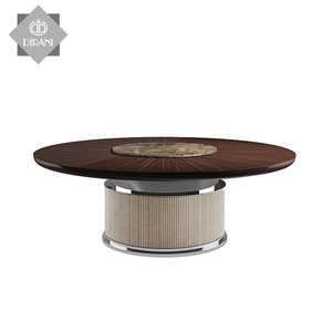 <span class=keywords><strong>Tavolo</strong></span> da pranzo <span class=keywords><strong>laccato</strong></span> in acciaio inossidabile <span class=keywords><strong>tavolo</strong></span> da pranzo rotondo rotondo di lusso in marmo <span class=keywords><strong>nero</strong></span> girevole di lusso - Product Image 4