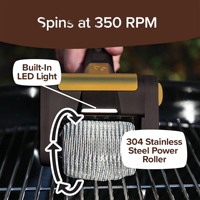 Brosse électrique rechargeable pour gril en acier inoxydable, outil de nettoyage pour barbecue sans poils de qualité alimentaire pour la viande et la volaille