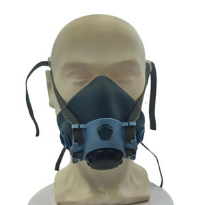 <span class=keywords><strong>Masque</strong></span> à <span class=keywords><strong>gaz</strong></span> demi-visage en silicone anti-allergique de haute qualité OEM Ayonsafety avec double filtre pour équipement de sauvetage en cas d'incendie - Product Image 3