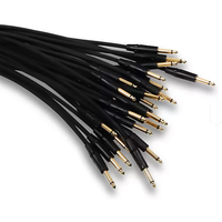 Fabrik-Großhandel: Schwarzes 6M 20FT geräuscharmes, doppelt geschirmtes Audiokabel, Gitarrenkabel, Instrumentenkabel mit goldenem Mono-Stecker