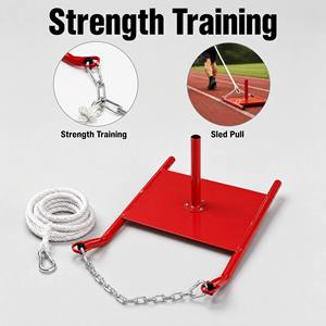 Traîneau d'entraînement robuste pour traction et poussée, portable, pour l'extérieur et la neige, en fer rouge et nylon 40D, marque Soccer - Product Image 5