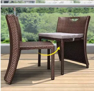 Set da giardino sedie in Rattan per Patio Silla De Mimbre mobili in Rattan di vimini modi per il tempo libero mobili da esterno