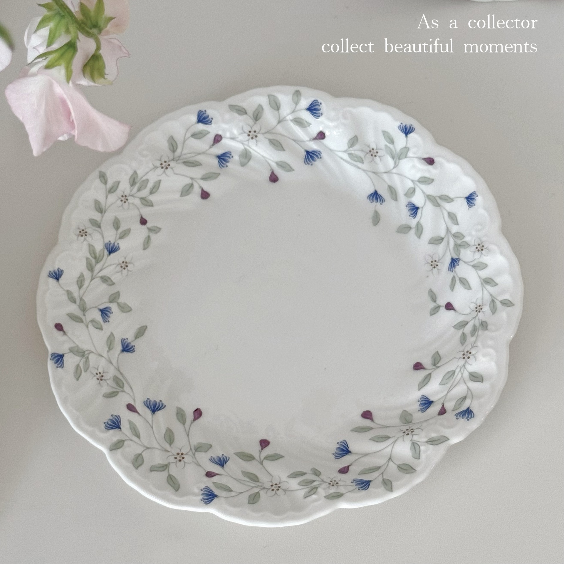 Blue flower branch plate 303cm