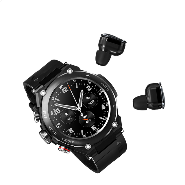 T92 Smartwatch 2021 Smart Watch for Men TWS Earphone BT Call Music Body Temperature DIY Watch Face Sport Smart Watches