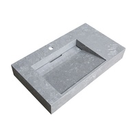 Évier en surface solide, évier simple ou double, vasque murale, lavabos en marbre, pierre artificielle, articles sanitaires pour salle de bain