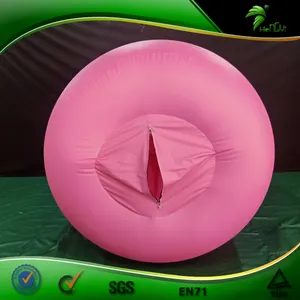 Bondage aufblasbarer Airbag Rolling aufblasbarer Schlafsack Squeaky Fetish Infla table Pink Tube