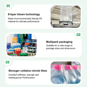 Pellicola Termoretraibile Trasparente in Polietilene <span class=keywords><strong>90</strong></span> PE, Fogli di <span class=keywords><strong>Film</strong></span> Plastico per Imballaggio - Product Image 5
