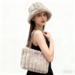Storage <b>Bag</b> Fashionable Fluffy Memorial <b>Bag</b> Large Capacity Bucket <b>Hat</b> Shoulder <b>Bags</b> Storage <b>Bag</b> Set Commuter <b>Bags</b> - Product Image 6
