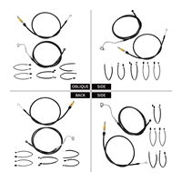 Kit d'extension de câble de frein et d'embrayage en acier tressé pour moto avec connexion rapide pour Harley Road King FLHR FLHRXS FLHRSE 21-25