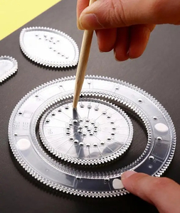 JY 22 pièces Kit d'art et de créations Spirograph, Ensemble de papier à gratter magique arc-en-ciel, Jouets de dessin pour enfants de 3 ans et plus - Product Image 3