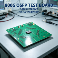 Carte de test DDM 800G OSFP avec tête de contrôle I2C et commutateur de mode pour test d'accès à la lecture des registres de transceiver