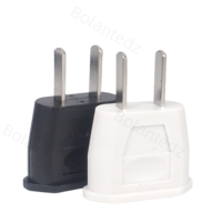Nouveaux produits Convertisseur de courant alternatif portable chaud rond 2 broches à plat 2 broches 250V 6A Chine UE vers USA adaptateur de prise 9622